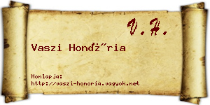 Vaszi Honória névjegykártya